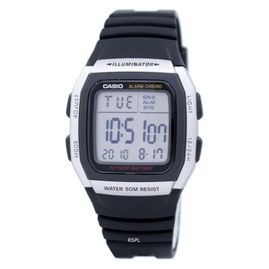 Casio Digital Alarm Chrono Illuminator Dual Time W-96H-1AVDF Mens Watch