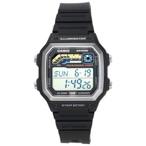 Casio Digital Alarm Chrono Illuminator Stopwatch Timer WS1600H1A 100M Mens Watch