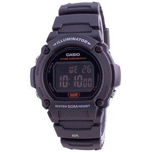 Casio Digital Alarm Chronograph Illuminator Stopwatch W-219H-8B 50M Mens Watch