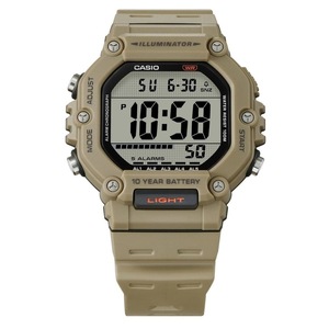 Casio Illuminator Digital Alarm Dual Time Quartz AE-1600H-5AV 100M Mens Watch