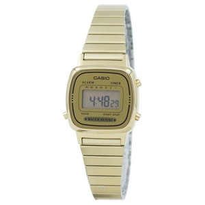 Casio Digital Stainless Steel Alarm Timer Stopwatch LA670WGA9DF 30M Ladies Watch