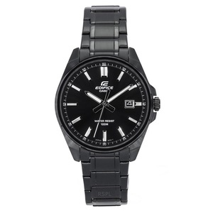 Casio EDIFICE Analog Black Ion Plated Stainless Steel EFV-150DC-1A Mens Watch