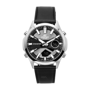 Casio EDIFICE Analog-Digital Alarm World Time Timer EFV-C120L-8A 100M Mens Watch