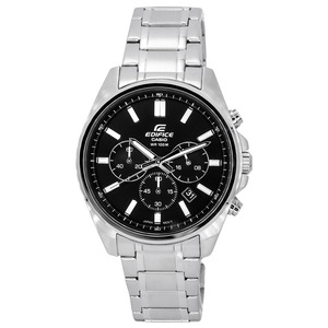 Casio EDIFICE Chronograph Stainless Steel Black Dial EFV-650D-1A 100M Mens Watch