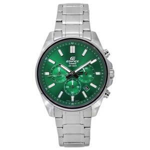 Casio EDIFICE Chronograph Stainless Steel Green Dial EFV-650D-3A 100M Mens Watch