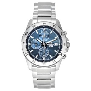 Casio EDIFICE Chronograph Stopwatch Blue Dial Quartz EFR-526D-2A 100M Mens Watch