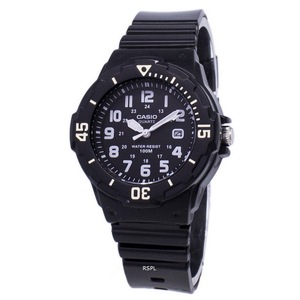 Casio Enticer Analog Black Dial Rotary Timer Bezel LRW-200H-1BVDF Ladies Watch