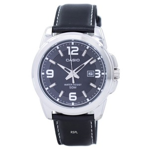 Casio Enticer Analog Genuine Leather Band Analog Date MTP-1314L-8AVDF Mens Watch