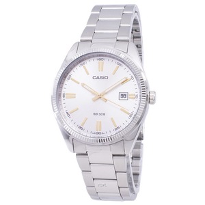 Casio Enticer Analog Stainless Steel Silver Dial MTP-1302D-7A2VDF 50M Mens Watch