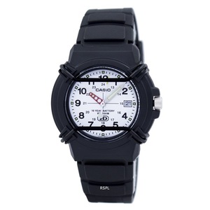 Casio Enticer Analog White Dial Wire Protectors HDA-600B-7BVDF 100M Mens Watch