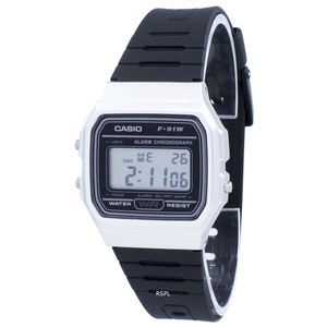 Casio F-91W Vintage Alarm Chronograph Digital Afterglow F-91WM-7A Unisex Watch