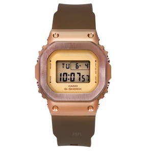 Casio G-SHOCK Digital Brown Ion Plated Bezel GM-S5600UBR-5 200M Ladies Watch