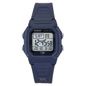 Casio Illuminator Digital Alarm Preset Timer Backlight W800H2AV 100M Mens Watch