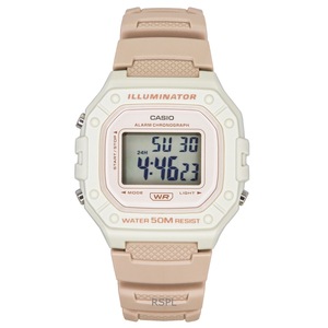 Casio Illuminator Quartz W-218HC-4A2V Unisex Watch Digital Alarm Chronograph Calendar Stopwatch Resin Strap 50M