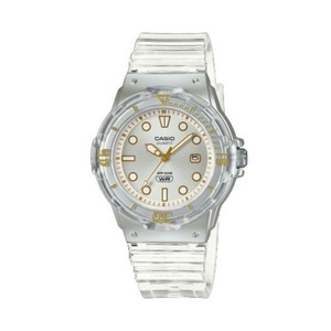 Casio POP Analog Timer Bezel Translucent Quartz LRW-200HS-7EV 100M Ladies Watch