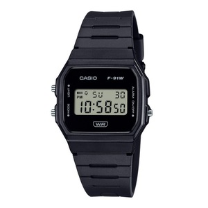 Casio F-91 Digital Black Bio Based Resin Strap Quartz F-91WB-1A WR Unisex Watch