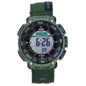 Casio Pro Trek Climber Line Digital Barometer Thermometer World Time Solar Powered PRG-340B-3 100M Men's Watch