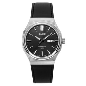 Casio Standard Analog Leather Strap Grey Dial Quartz MTP-E735L-8AV Men's Watch
