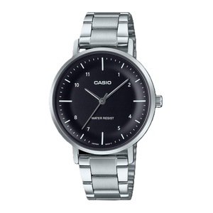 Casio Analog Stainless Steel Black Dial Quartz LTP-VT03D-1B Ladies Watch