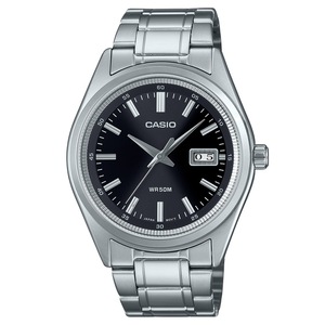 Casio Analog Stainless Steel Black Dial MTP-B180D-1A1V MTPB180D-1A1V Mens Watch