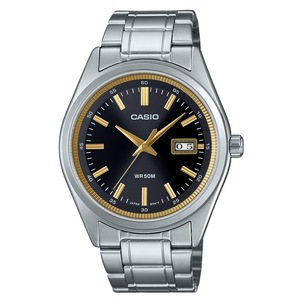Casio Analog Stainless Steel Black Dial MTP-B180D-1A2V MTPB180D-1A2V Mens Watch