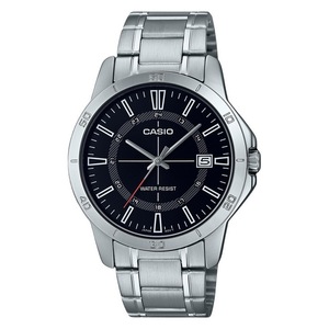 Casio Stainless Steel Black Dial Japan Mov't Quartz MTP-V004D-1C 30M Mens Watch