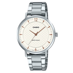 Casio Analog Stainless Steel Cream Dial Quartz LTP-VT04D-7A Ladies Watch
