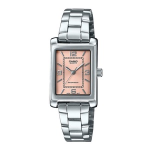 Casio Analog Stainless Steel Pink Dial Quartz LTP-1234DD-4A Womens Ladies Watch