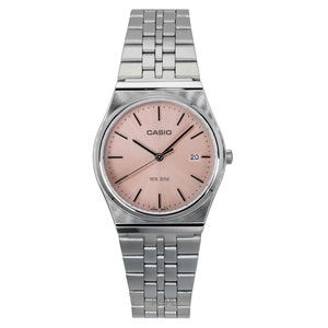 Casio Analog Stainless Steel Pink Dial Quartz MTP-B145D-4AV WR50M Unisex Watch