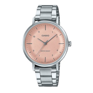 Casio Standard Analog Stainless Steel Salmon Dial Quartz LTPVT03D4B Ladies Watch