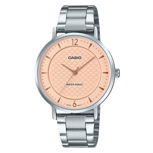 Casio Analog Stainless Steel Salmon Dial Quartz LTP-VT04D-4A Ladies Watch