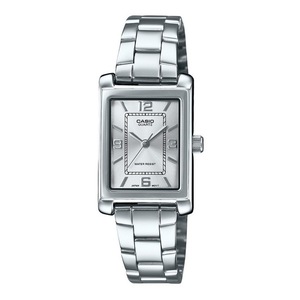 Casio Analog Stainless Steel Silver Dial Quartz LTP-1234DD-7A Ladies Watch