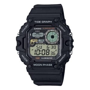 Casio Digital Tide Graph Moonphase Illuminator Quartz WS1700H1AV 100M Mens Watch