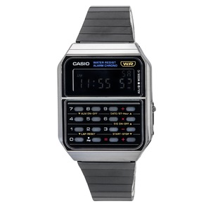 Casio Vintage Digital Alarm Chrono Calculator S-Steel CA-500WEGG-1B Mens Watch