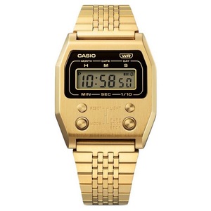 Casio Vintage Digital Gold Ion Plated Alarm Stopwatch Light A1100G5 Unisex Watch