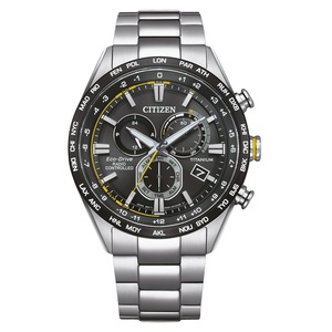 Citizen Chronograph Super Titanium Black Dial Eco-Drive Men's Watch CB5947-80E