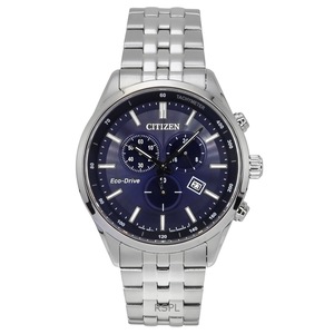 Citizen Eco-Drive Chronograph Tachymeter Blue Dial AT2570-56L 100M Mens Watch