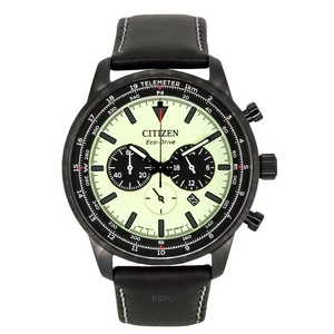 Citizen Eco-Drive Chronograph Telemeter Luminous Dial CA4505-21X 100M Mens Watch