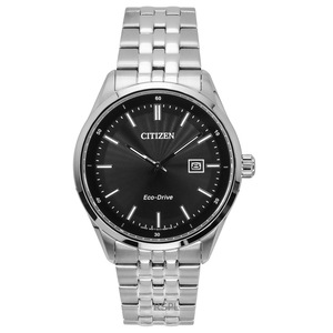 Citizen Eco-Drive Stainless Steel Black Dial BM7560-59E 100M Analog Mens watch