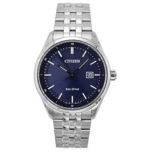 Citizen Eco-Drive Stainless Steel Blue Dial BM7560-59L 100M Analog Mens Watch