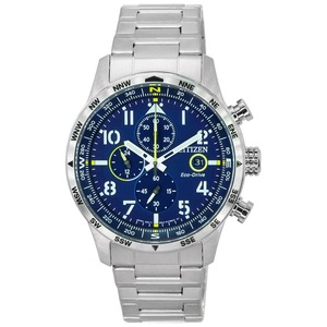 Citizen Pilot Stainless Steel Chronograph Eco-Drive CA0790-83L 100M Mens Watch