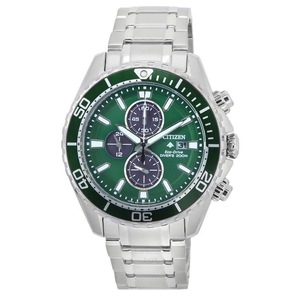 Citizen Promaster Chronograph Green Dial Eco-Drive Diver CA0820-50X Mens Watch