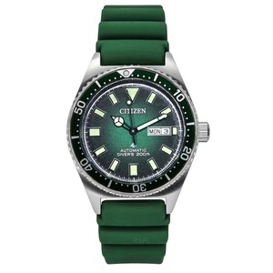 Citizen Promaster Polyurethane Strap Green Dial Automatic NY0121-09X Mens Watch
