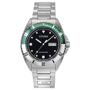 Citizen Sport Stainless Steel Black Dial Automatic NH7531-50E 100M Mens Watch