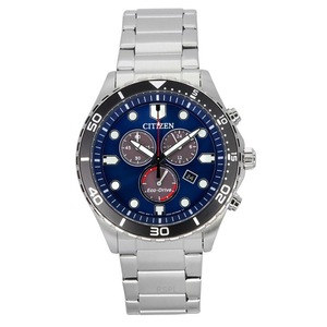 Citizen Sporty-Aqua Chronograph Blue Dial Eco-Drive AT2560-84L 100M Mens Watch