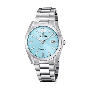 Festina Acero Clasico Stainless Steel Blue Dial Quartz F20707-2 50M Mens Watch