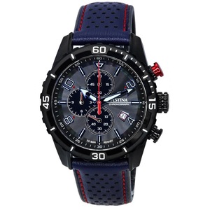 Festina Sport Chronograph Date Black Dial Quartz F20519-3 100M Analog Mens Watch