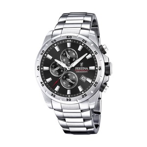 Festina Sport Chronograph Stainless Steel Black Dial Quartz F20463-4 Mens Watch