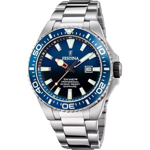 Festina The Originals Stainless Steel Blue Dial Quartz F20663-1 200M Mens Watch