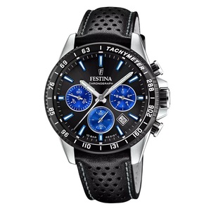 Festina Timeless Chronograph Tachymeter Black Dial Quartz F20561-6 Mens Watch